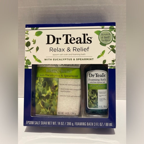 Dr. Teal’s Eucalyptus & Spearmint Relax & Relief Gift Set. Brand New - Picture 1 of 4